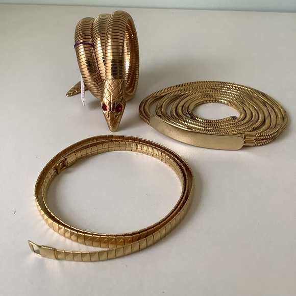 snake arm cuff new vintage 1970s TLC disco bangle bracelet - Picture 9 of 10